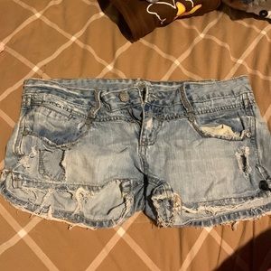 Light Wash Jean Shorts